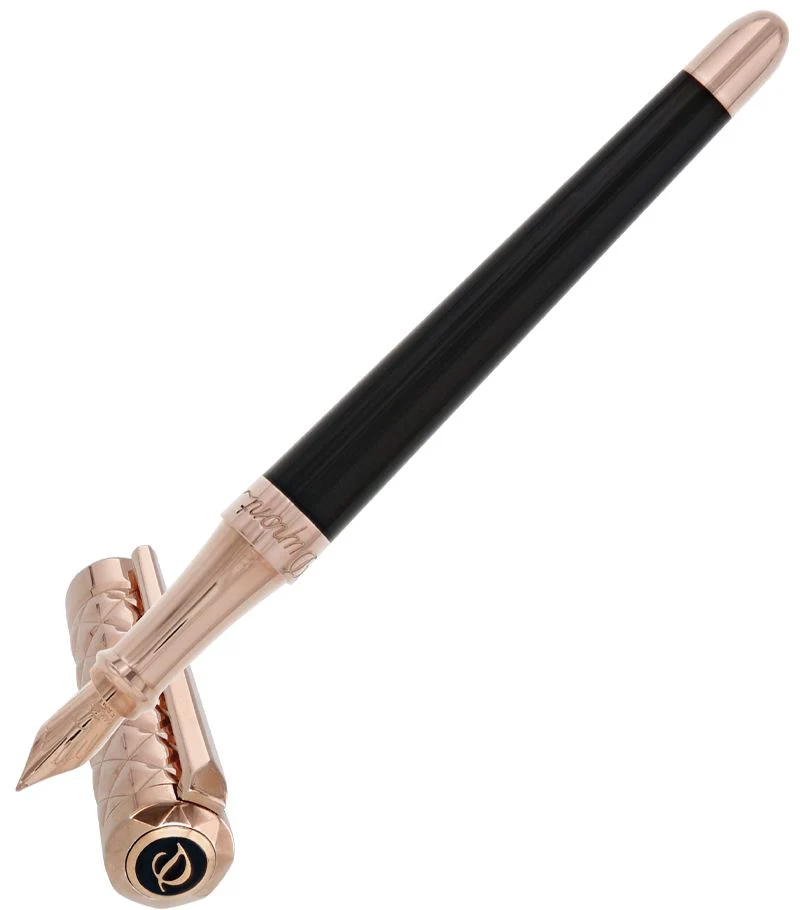 S.t.dupont Penna Stilografica Libertè Nera e Oro rosa 460601