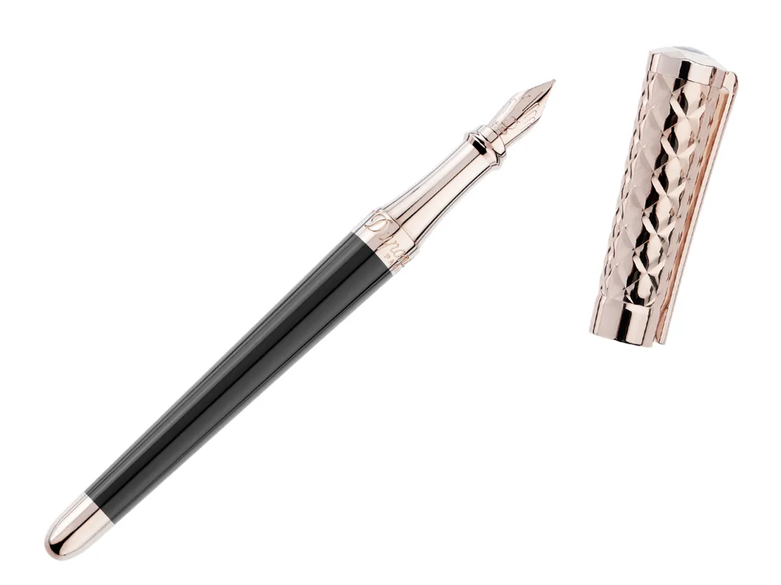 S.t.dupont Penna Stilografica Libertè Nera e Oro rosa 460601 - immagine 7