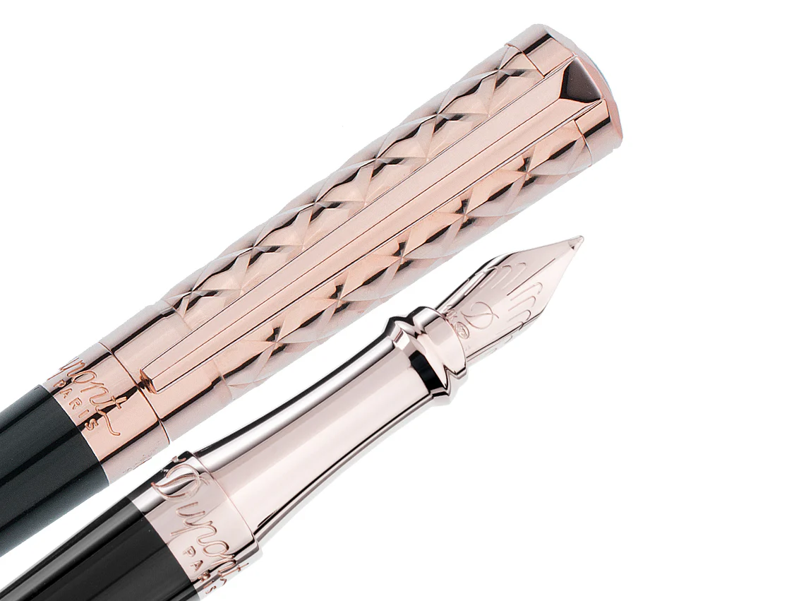 S.t.dupont Penna Stilografica Libertè Nera e Oro rosa 460601 - immagine 3