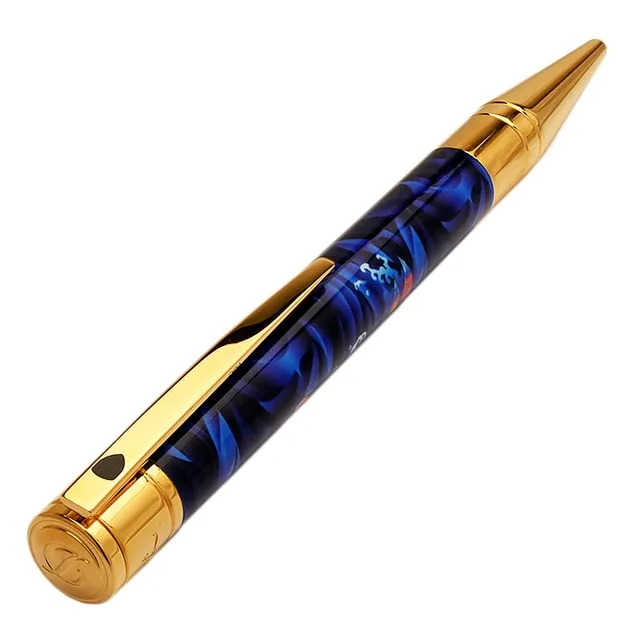 S.t.dupont Penna a sfera D Initial 'koi Fish' Blu limited edition 265005 - immagine 7