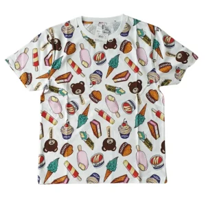 Moschino Swim Gelato Icecream 93% Cotone/7% Elastan Bianco