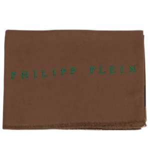 Philipp Plein Sciarpa Viscosa Made in Italy Marrone