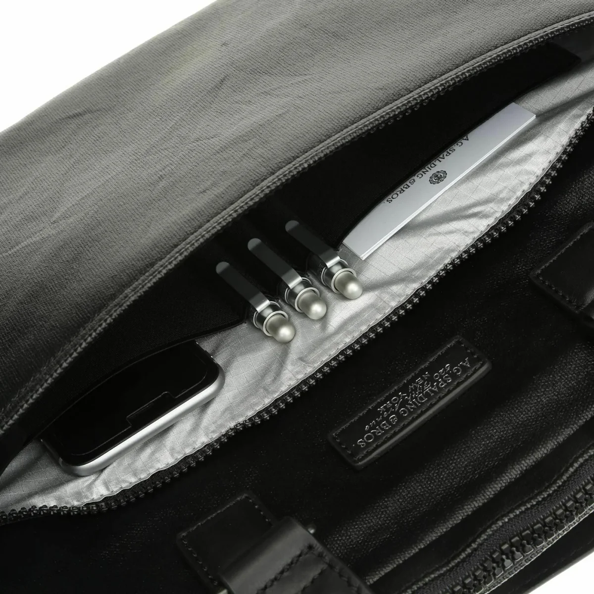 A.g. Spalding&Bros. Cartella da Lavoro Messenger Nero Uomo 970814 - immagine 6