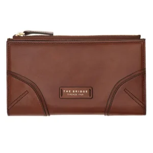 The Bridge Portafoglio Orizzontale Matilde in Pelle con Portamonete Marrone