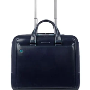 Piquadro Business Porta Laptop Pc Quadrato Cartella Blu Unisex