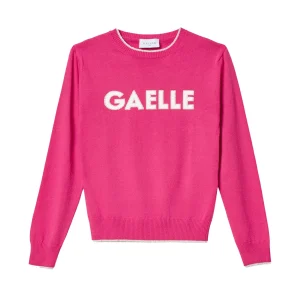 Gaelle Maglia Pullover Logo lurex donna Rosa acceso