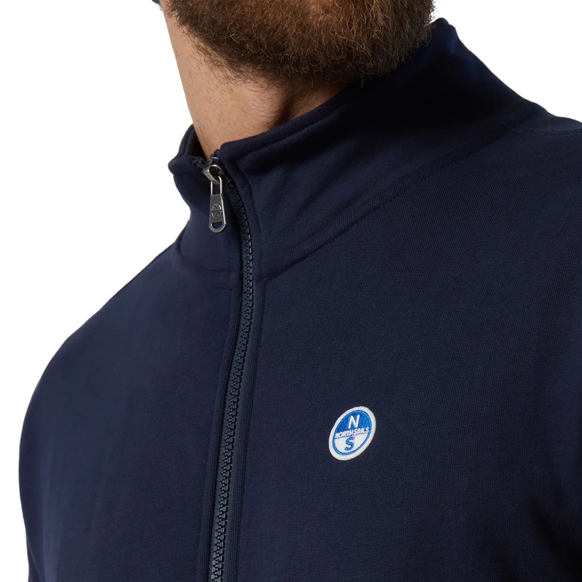 North Sails Felpa manica lunga BASIC FULL ZIP SWEATSHIRT blu navy 691221 - immagine 6