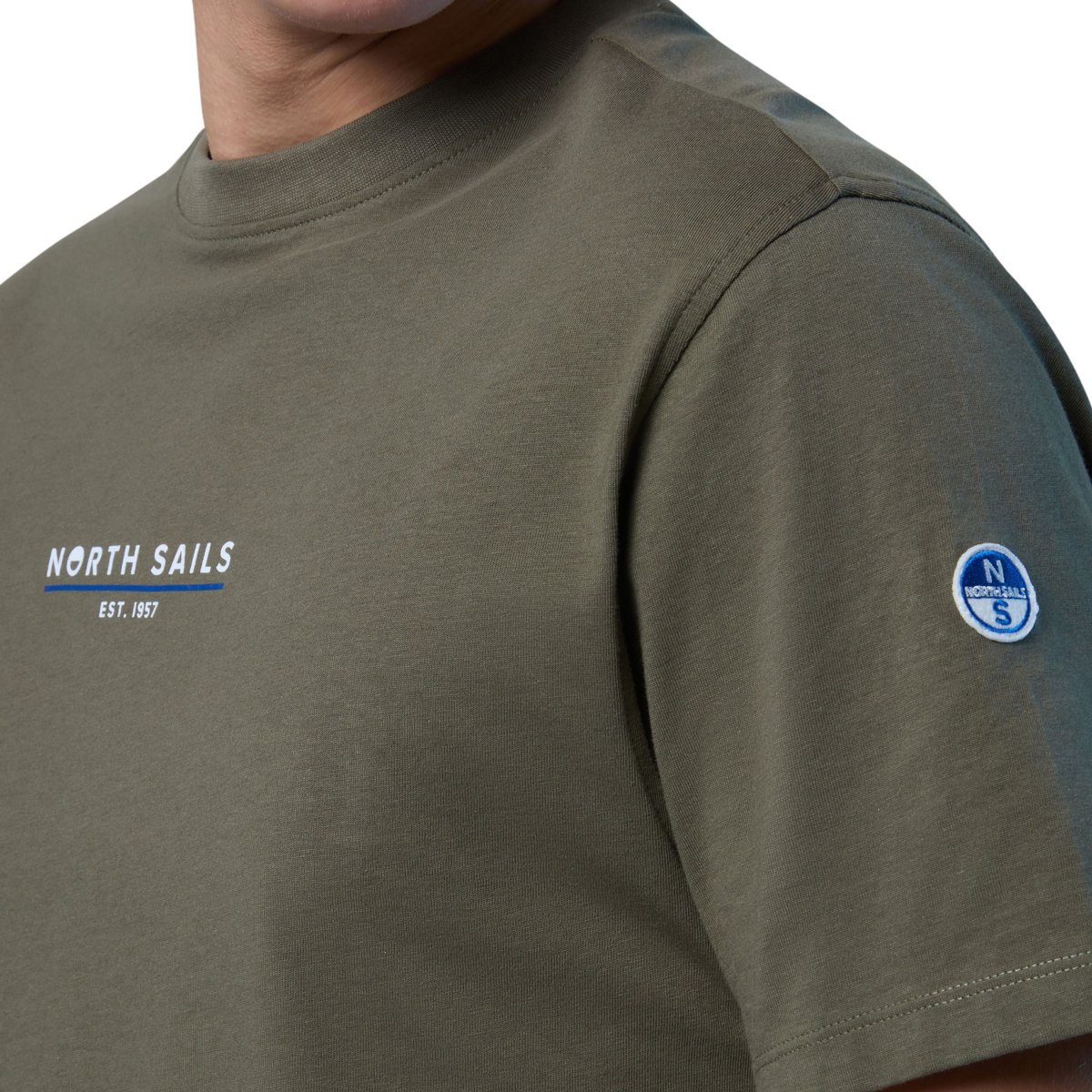 North Sails T-shirt maglia maglietta 692974 Comfort Fit 0441 Doppio Logo - immagine 5
