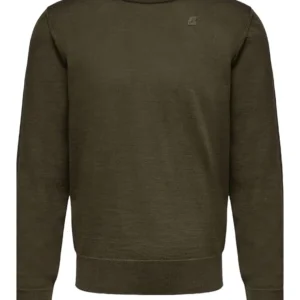 K-way Sebastien Man In Lana Merino Verde Uomo