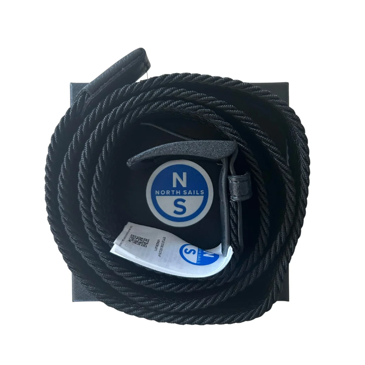 North Sails cintura belt stretch tessuto intrecciato logo taglia unica 623370 black nero in BOX - immagine 5