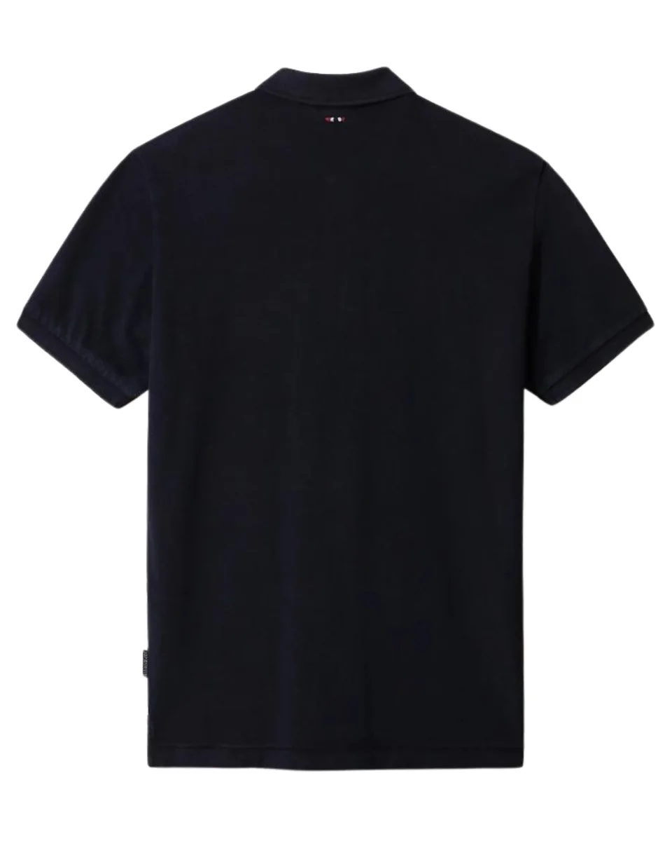 Napapijri Polo Elbas Manica Corta Cotone Blu - immagine 3