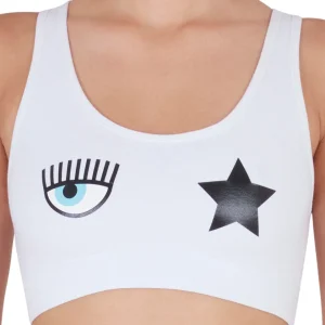 Chiara Ferragni Top In Cotone Bianco Donna