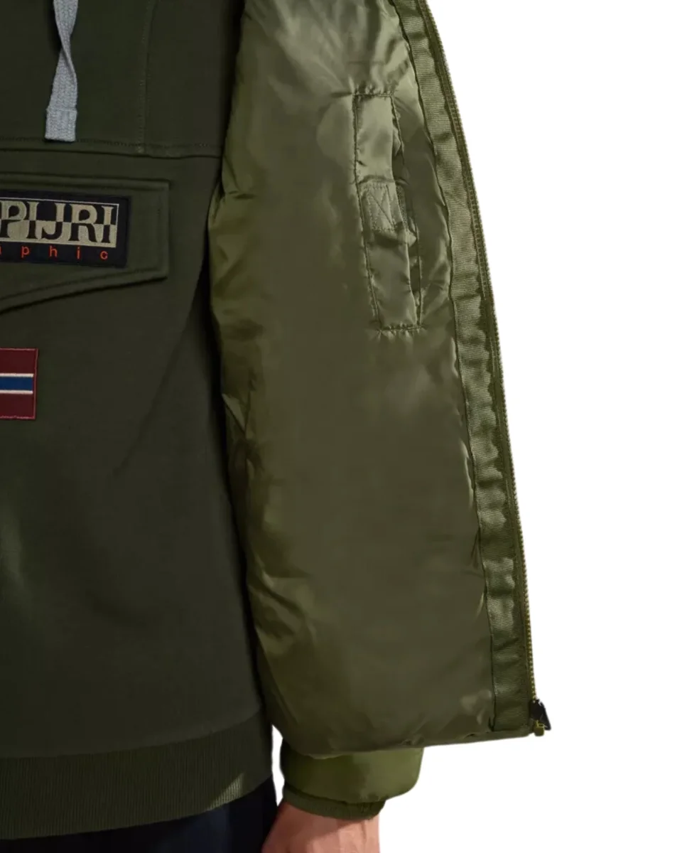 Napapijri Giacca Imbottita A Suomi con Cappuccio Verde - immagine 7