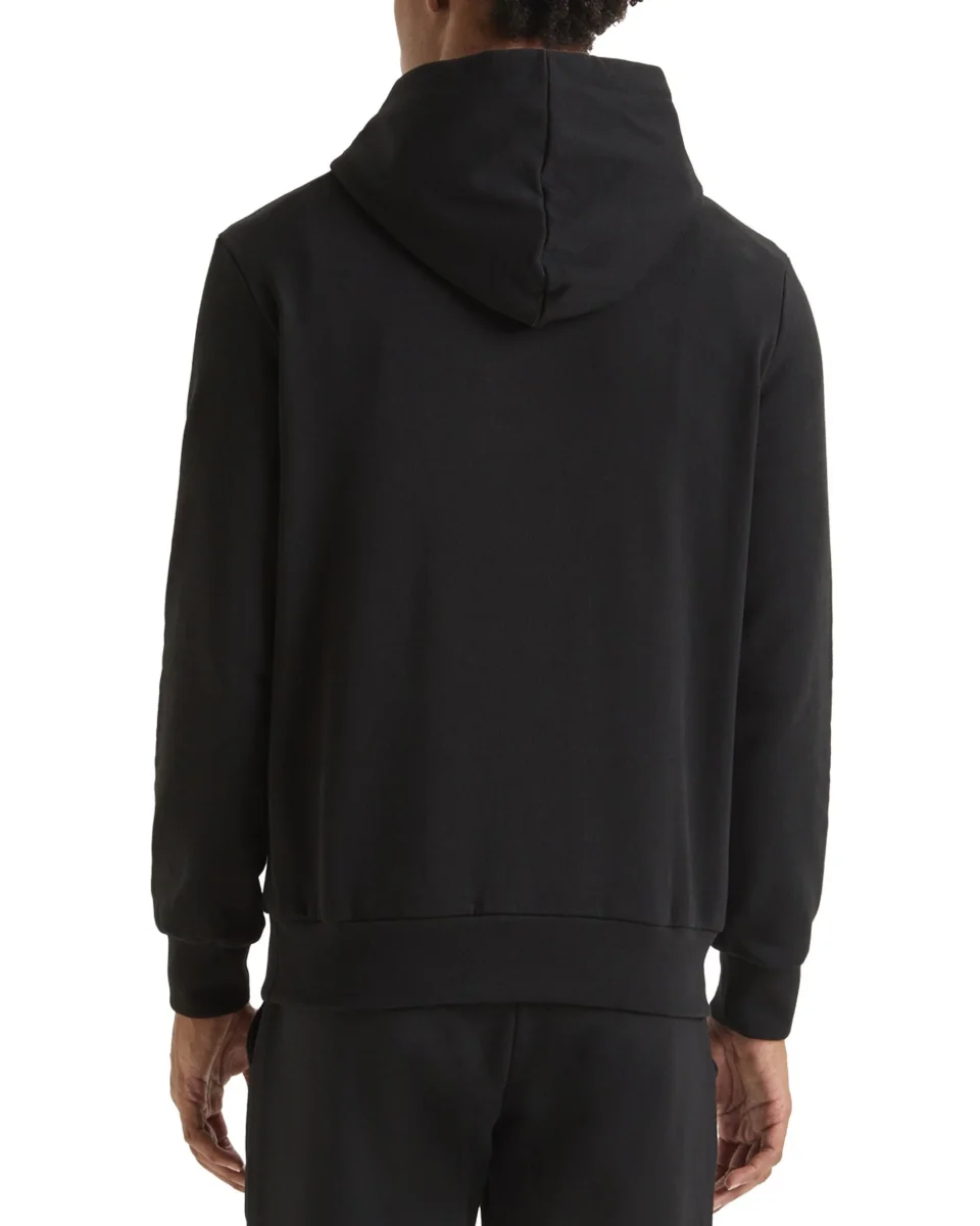 Diadora Felpa Cappuccio Logo Big Cotone Nero - immagine 5