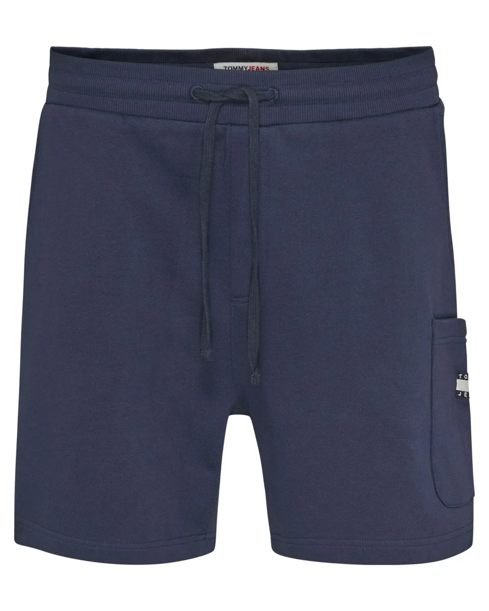 Tommy Jeans Bermuda TJM Cargo con Badge in Cotone Blu