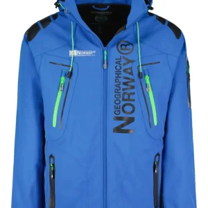 Geographical Norway Giubbotto Multifunzione Con Tasche Esterne Blu Uomo