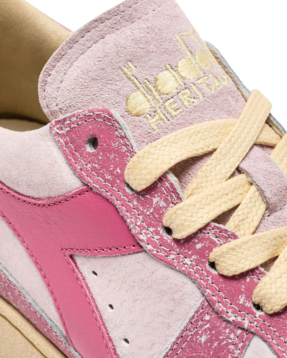 Diadora Heritage Sneakers MI Basket Low Pelle Rosa - immagine 4