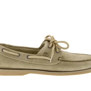 Timberland Scarpa da Barca Classic Uomo Tomaia in Pelle Verde Chiaro Suede