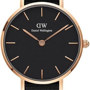 Daniel Wellington orologio petite 28mm 316L cinturino cornwall nero rose gold