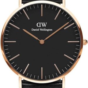 Daniel Wellington orologio 36mm inox 316L sheffield nero rose gold DW00100127