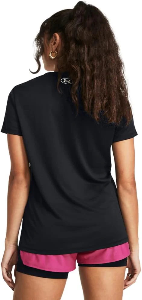 Under Armour t-shirt donna elasticizzata allenamento UA Tech ad asciugatura rapida nero - immagine 5