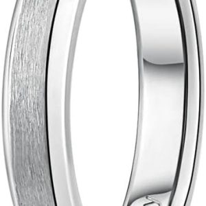 Brosway Orecchino Uomo In Acciaio silver cerchio anello - Collezione Ink - BIK102