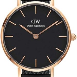 Daniel Wellington orologio petite 32mm inox 316L rose black ashfield DW00100201