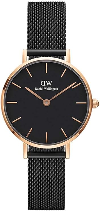 Daniel Wellington orologio petite 32mm inox 316L rose black ashfield DW00100201