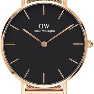 Daniel Wellington orologio 32mm inox 316L rose black melrose DW00100161