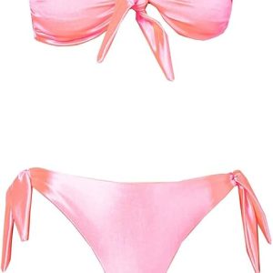 Mefui Costume da bagno Bikini a Fascia Rosa Donna