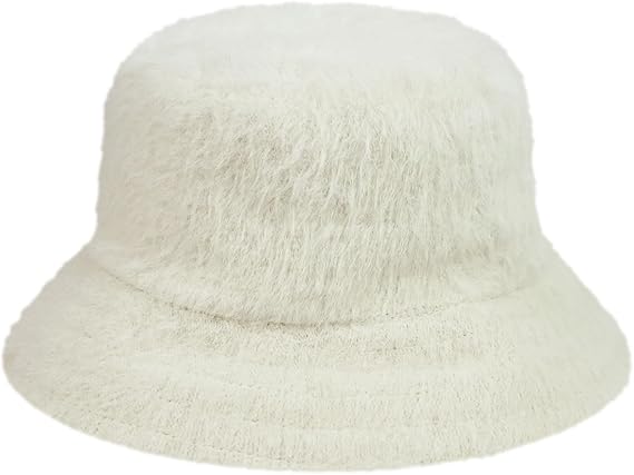 Kangol Cappello Pescatore Furgora Bucket Misto Angora Acrilico Bianco Avorio Unisex - immagine 3