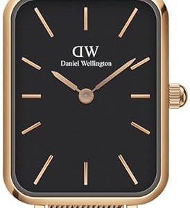 Daniel Wellington orologio quadro melrose 20x26mm inox 316L rose gold quadrante nero