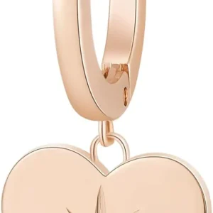 Brosway orecchino pendente Cerchio Acciaio Cristalli Chakra oro rosa cuore BHKE015