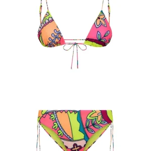 Mefui Bikini Triangolo E Slip Fianco Fisso 'wet' Multicolore Donna