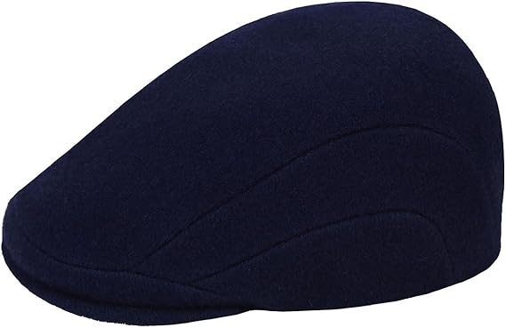 Kangol Cappello Coppola 507 Iconico in Misto Lana Blu Navy Unisex