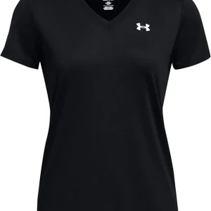 Under Armour t-shirt donna elasticizzata allenamento UA Tech ad asciugatura rapida nero