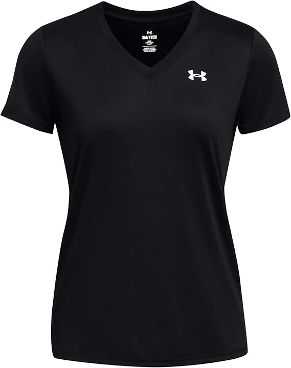 Under Armour t-shirt donna elasticizzata allenamento UA Tech ad asciugatura rapida nero