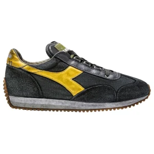Diadora Heritage Equipe H Dirty Stone Wash Evo Pelle Bovina Nero