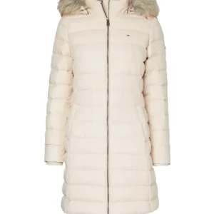 Tommy Jeans Parka Piumino con Cappuccio Bianco