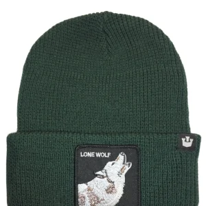 Goorin Bros. Cappello Beanie Hat Cuffia Con Patch Frontale E Logo Su Lato Verde Unisex