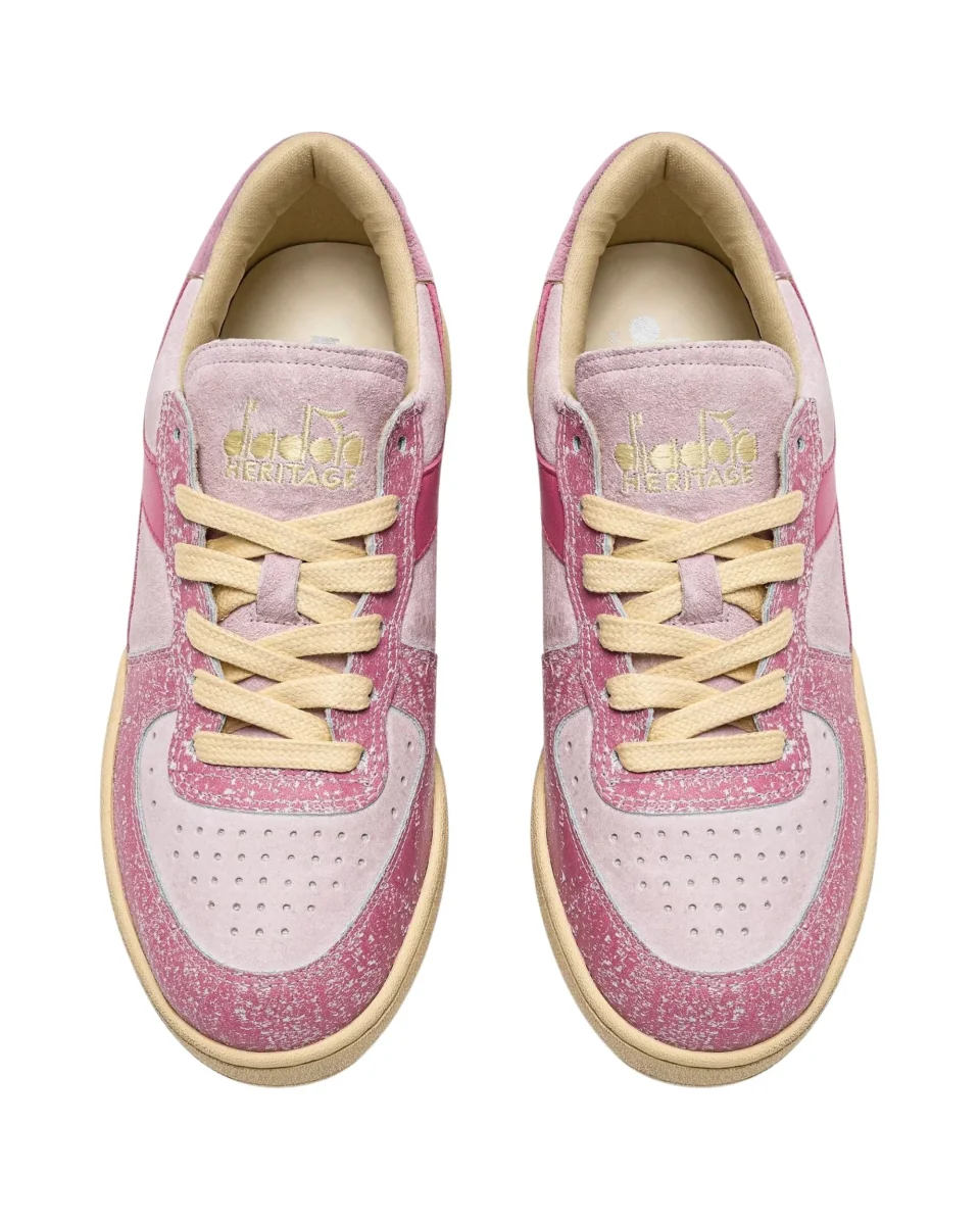 Diadora Heritage Sneakers MI Basket Low Pelle Rosa - immagine 7