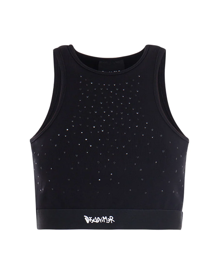Disclaimer 25EDS54930 TOP DONNA IN COSTINA canotta strass 54930