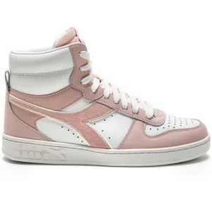 Diadora Sneakers Alta Magic Basket Pelle Rosa