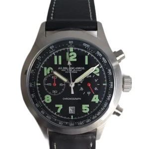 Spalding & Bros A.g. Quarzo Moya Citizen Pelle Crono Roxbury Custodia E Box Regalo Nero Uomo