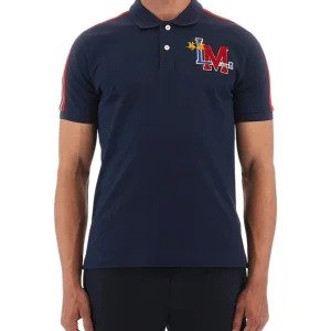 La Martina Polo Manica Corta Wai Regular Fit Blu Cotone