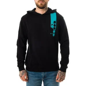 Diadora Felpa Hoodie Icon Cotone Nero