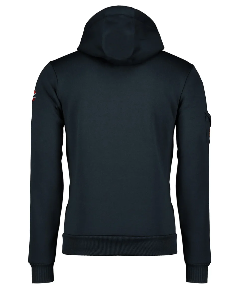 Geographical Norway felpa Garadock Cappuccio Misto Cotone Outdoor Blu Uomo - immagine 4