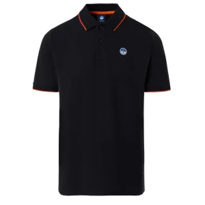 North Sails Polo maglia maglietta 692452 colletto rigato cotone biologico 0999