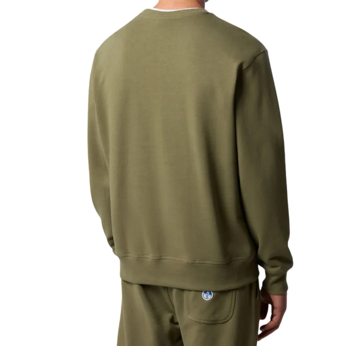 North Sails Felpa manica lunga girocollo CREWNECK SWEATSHIRT verde militare 691220 - immagine 6