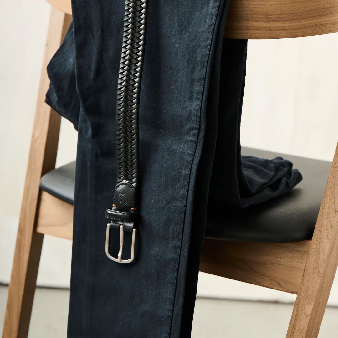 La Boucle cintura intrecciata pelle italiana intarsiata premium box regalo Milano nero - immagine 7